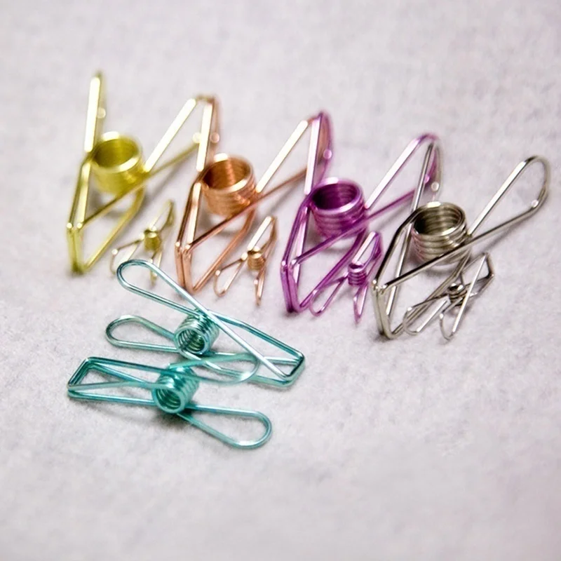 5Pcs Metal Binder Clips Paper Clip Paperclips Photo Bill Practical Clip Office school Supplies Stationery Paper Document Clips