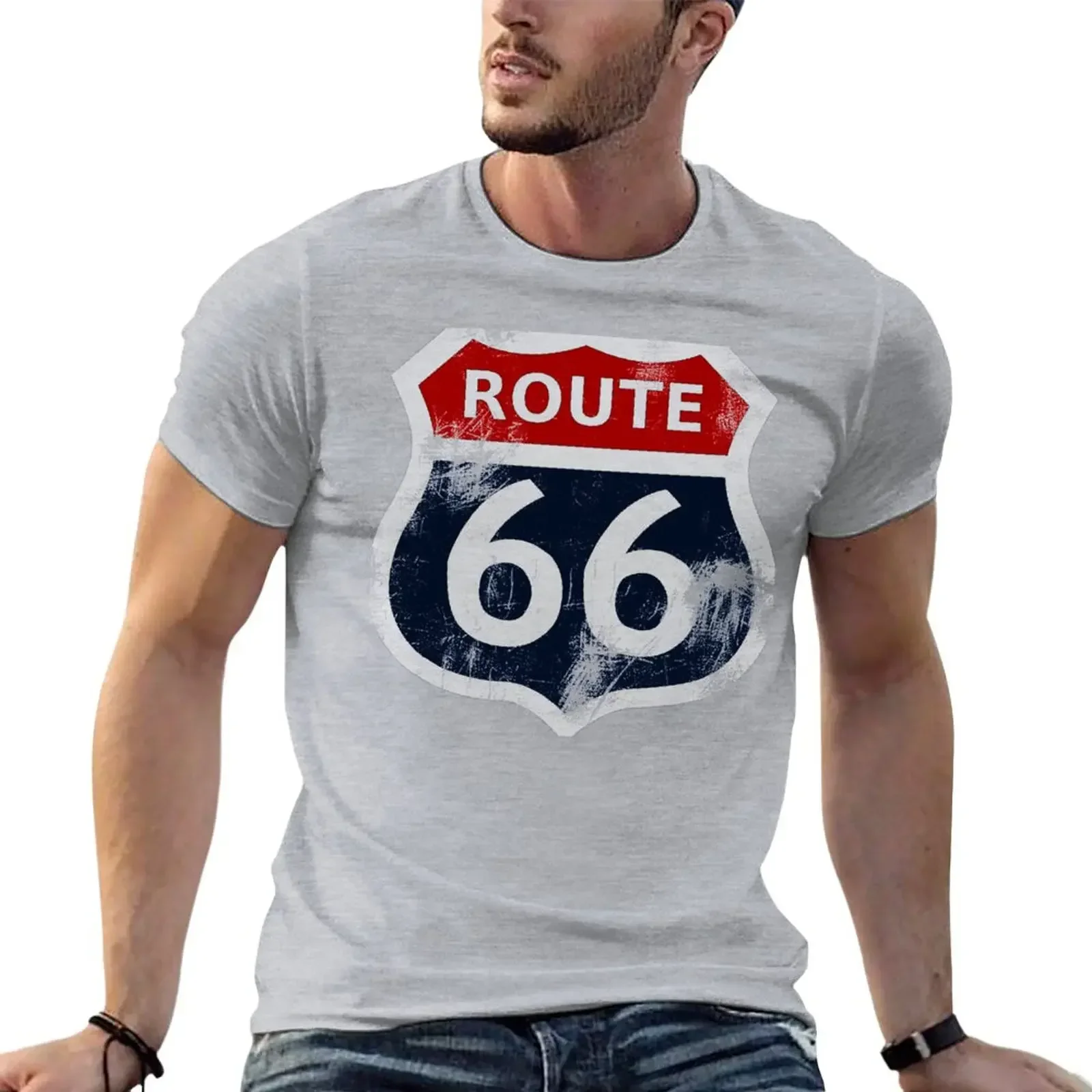 Route 66 My version T-Shirt cute tops summer clothes anime mens funny t shirts