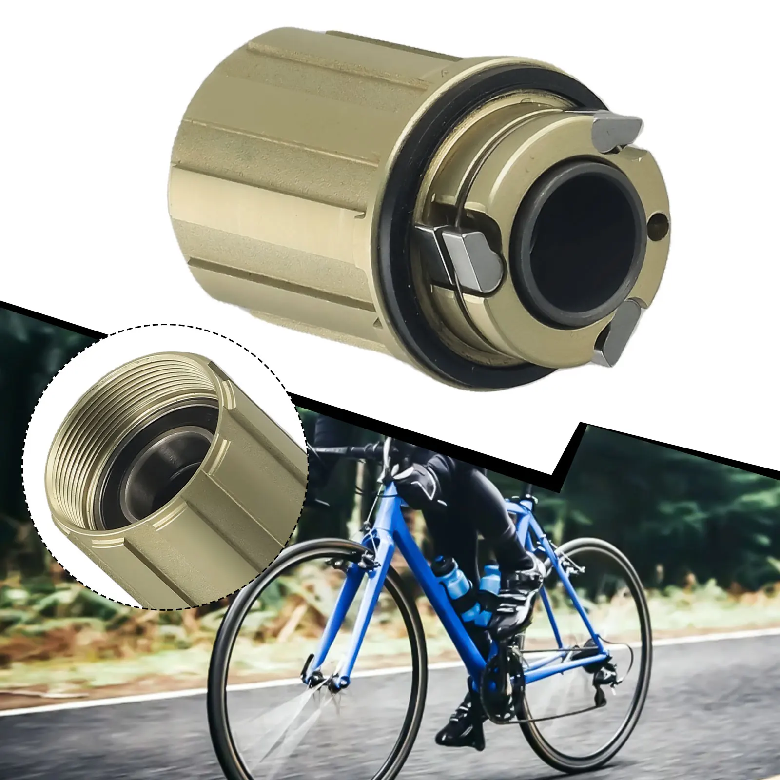 Bicycle free hub body made of lightweight aluminum alloy designed to support efficient gear engagement in cycling