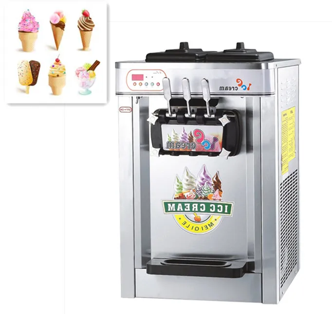 China Wholesale Prices Cheap 22L Soft Serve Ice Cream Machine For 2+1 Flavors