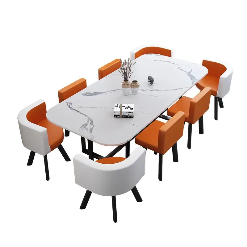 

Conference table Long table Simple modern lounge area Negotiation table and chair combination
