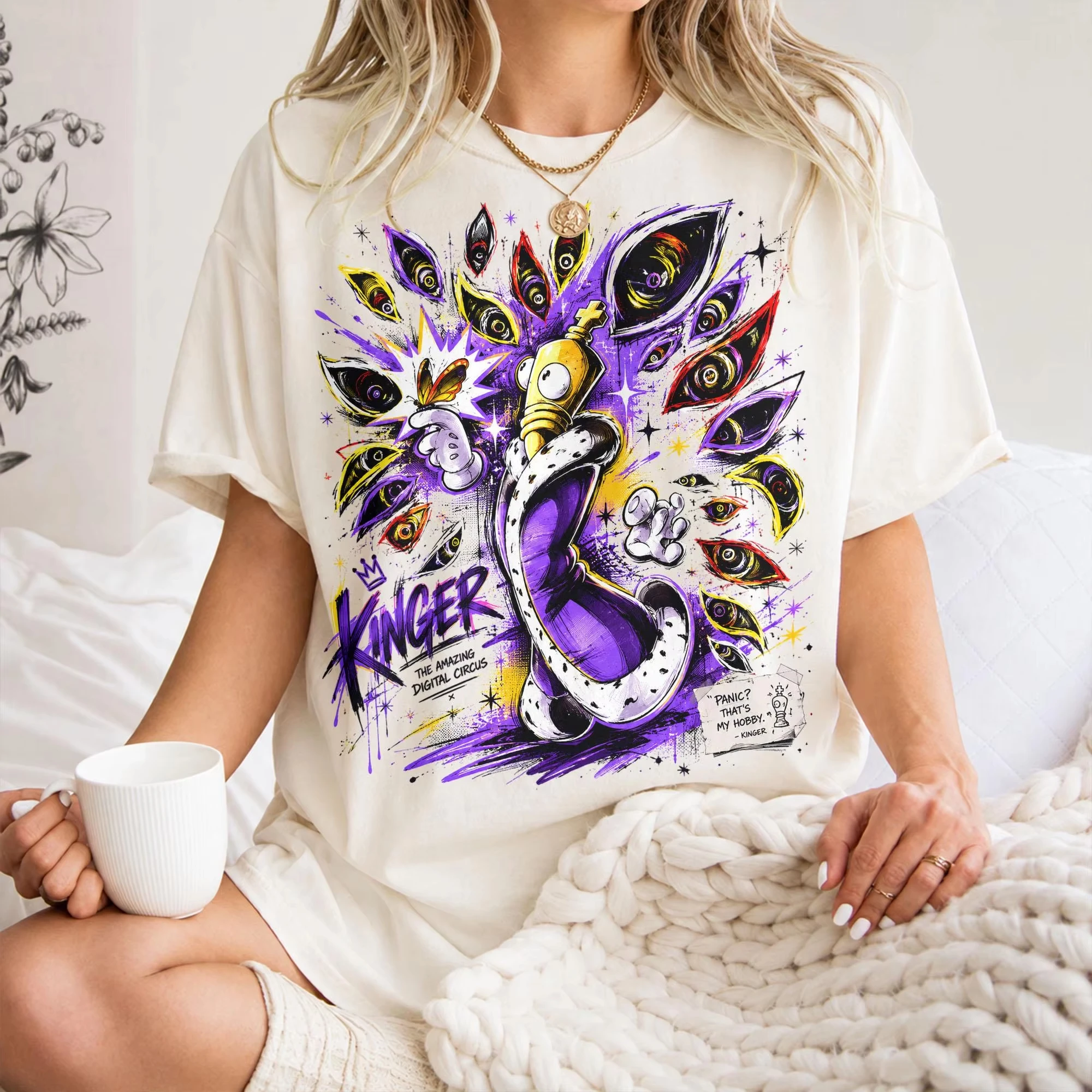 2026 new Amazing digital circus graphics T-shirt suitable for both men women featuring cartoon short-sleeved top for street wear