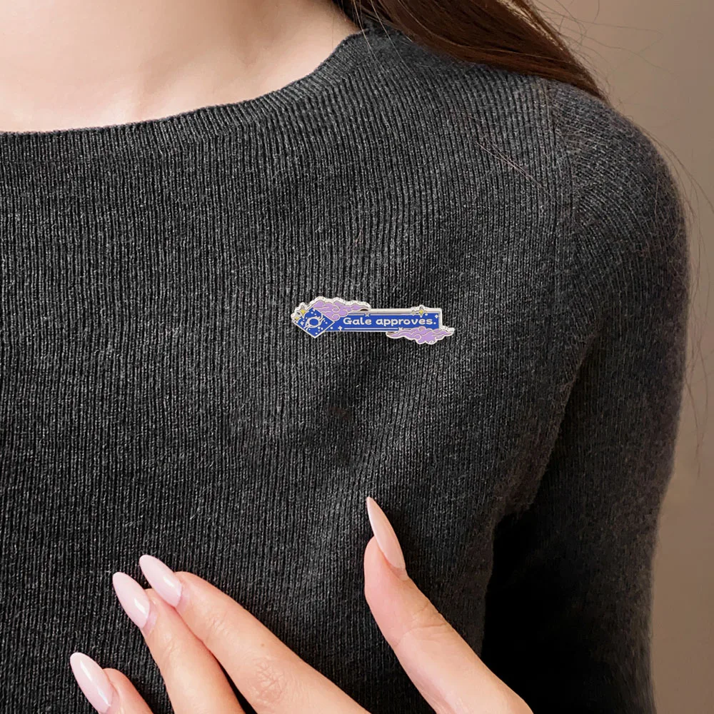 Gale Approves Brosche, Fantasy-Spiel-inspirierte Emaille-Pin, Magischer Zauberer, Sternen-Abzeichen, Gamer-Cosplay-Kostüm, Rucksack-Accessoire – Detail 6