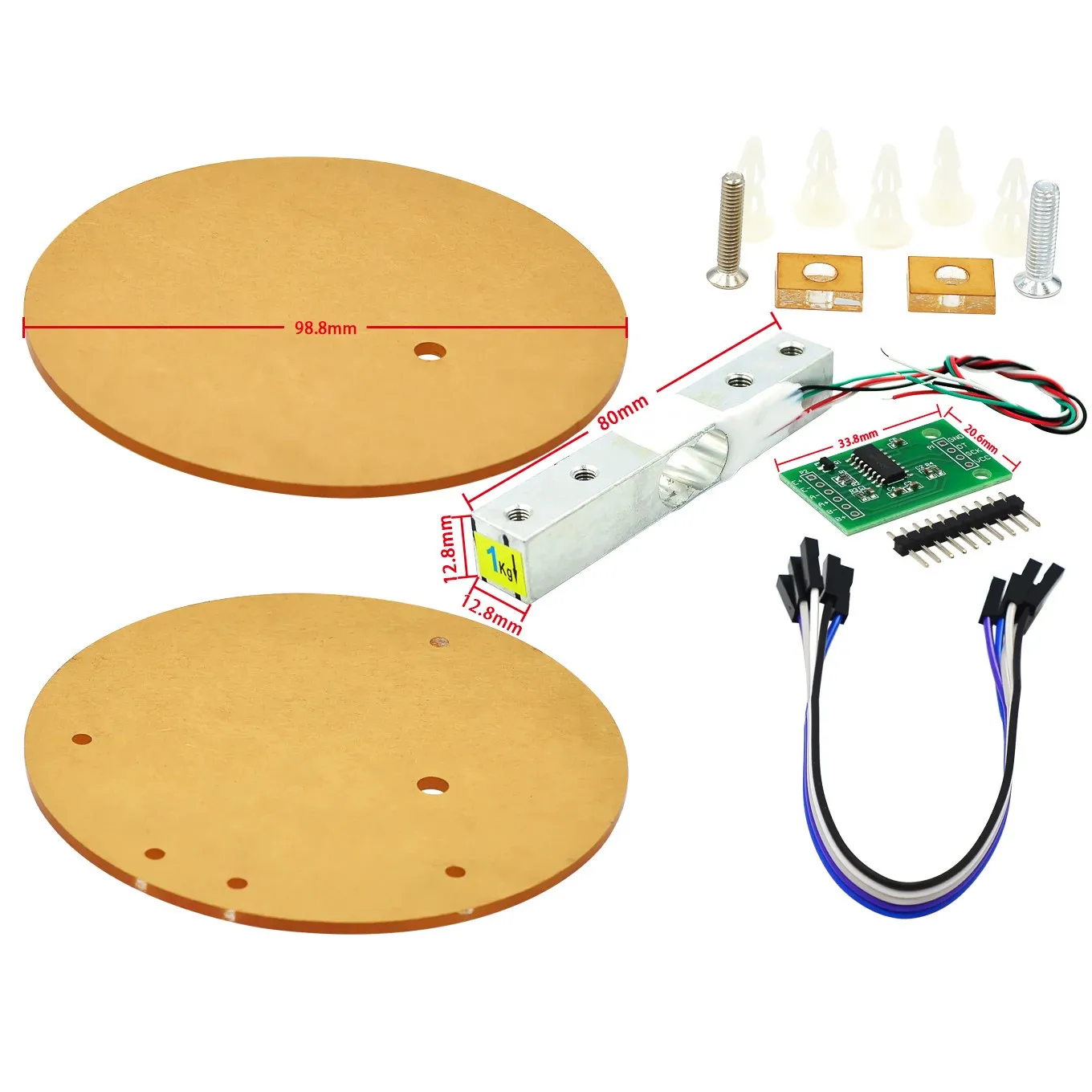 Digitale Load Cell Gewichtssensor HX711 AD Converter Breakout Module 5KG 10KG Draagbare Elektronische Keukenweegschaal voor Arduino Schaal