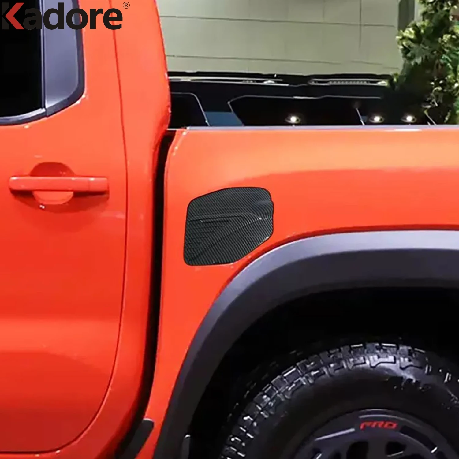 Gas Fuel Tank Cover Trim For Nissan Frontier 2021-2024 2025 2026 2027 Carbon Fiber Car Oil Filler Cap Frame Overlay Accessories