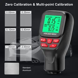 1Set HW300-MAX Coating High Precision Thickness Gauge Large Range Thickness Detection Paint Film Instrument