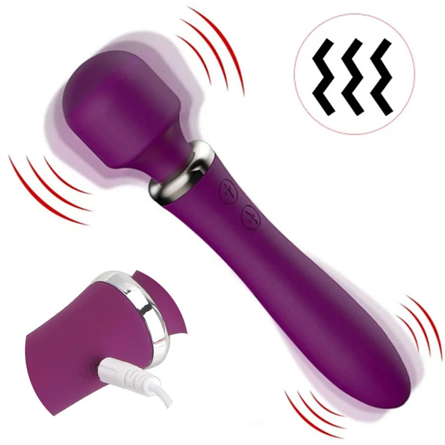 Powerful Magic Wand AV Vibrator Dual Motors Dildo Vibrators Clit Stimulate G-Spot Massager Female Masturbation Sex Toy For Woman