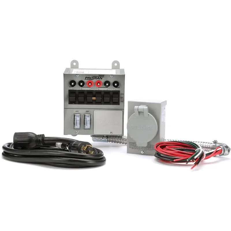 31406CWK 6-circuit Pro/Tran Transfer Switch Kit for Generators, 31406CWK, 30 Amp, 7500 Watts, Gray