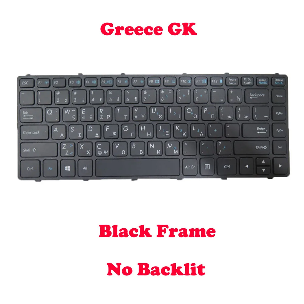 Imagem -06 - Teclado do Quadro Preto para Getac S410 g1 S410 g3 S410g1 S410g3 Nenhum Retroiluminado ca cz dt fr gk ne po sv tr Layout do Reino Unido