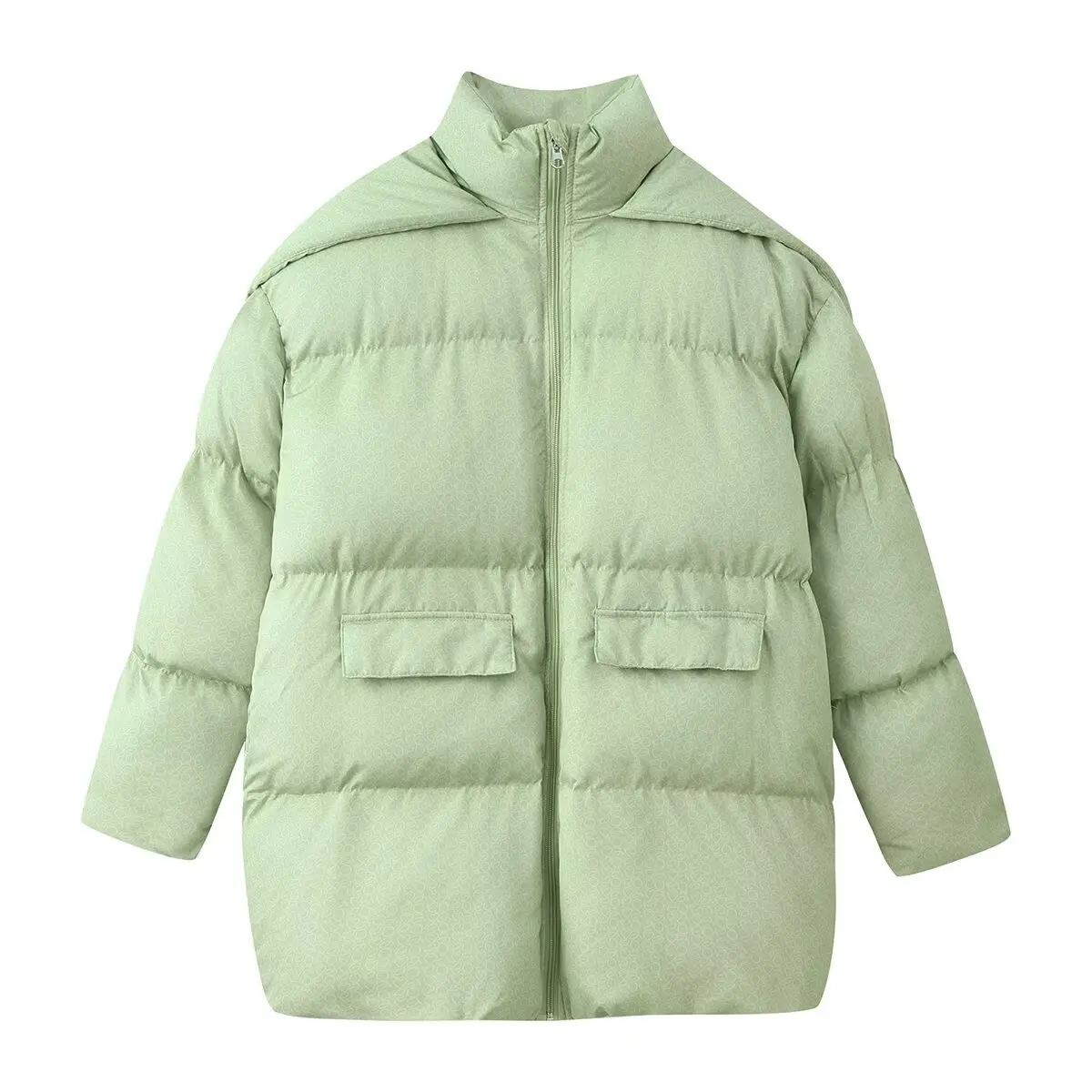 DiYiG WOMAN 2025 winter new fashion multi-color hooded long sleeve cotton-padded jacket all-match zipper coat Outerwear Mujer