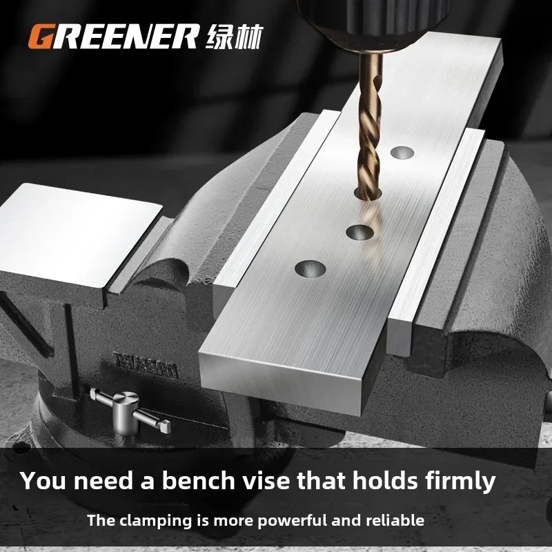 Heavy Duty Table Vise with Small Flat Clamp and Multifunctional Workbench for Industrial Use