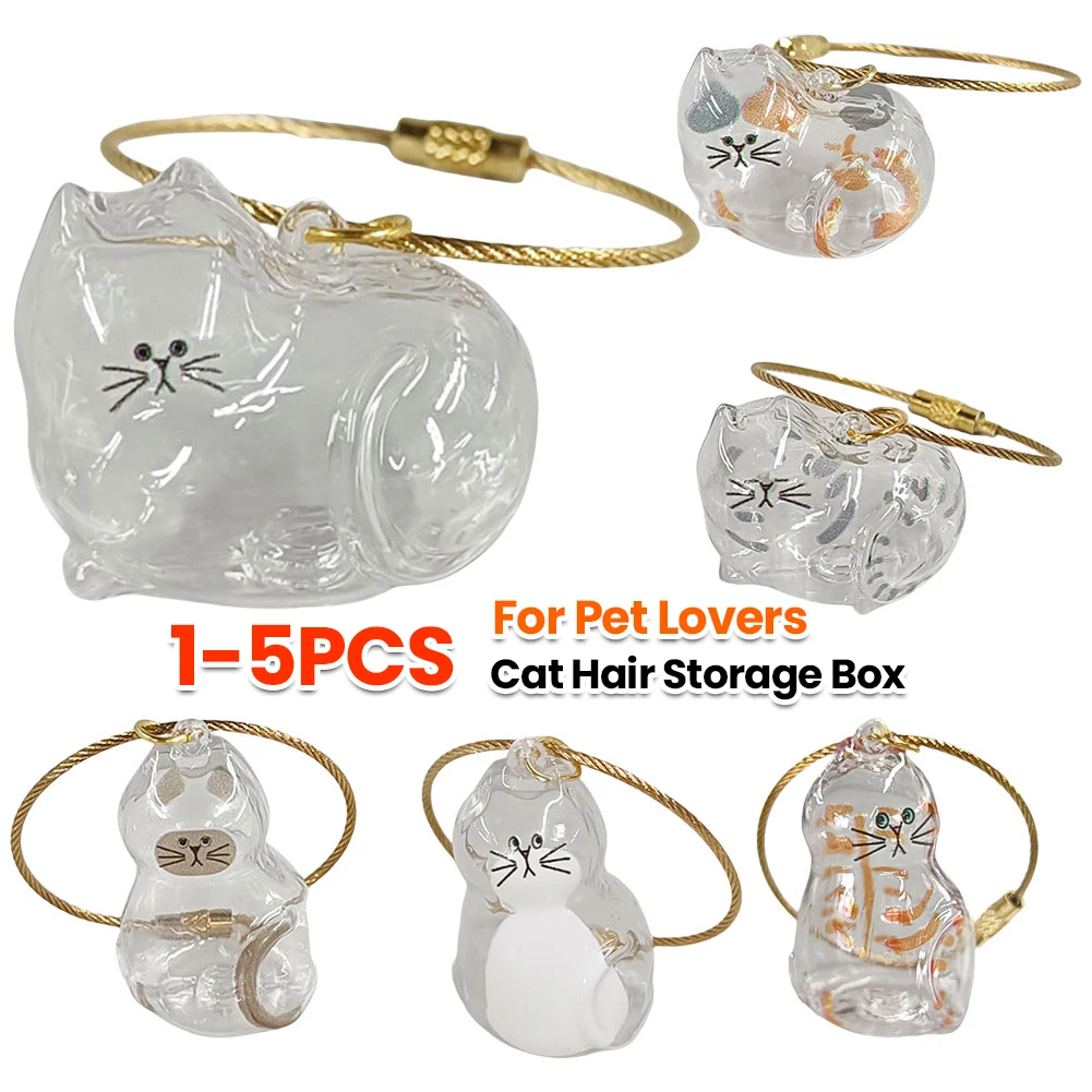 

Прозрачная капсула для хранения шерсти домашних животных, брелок для ключей, для поделок своими руками, памятный подарок для любителей животных