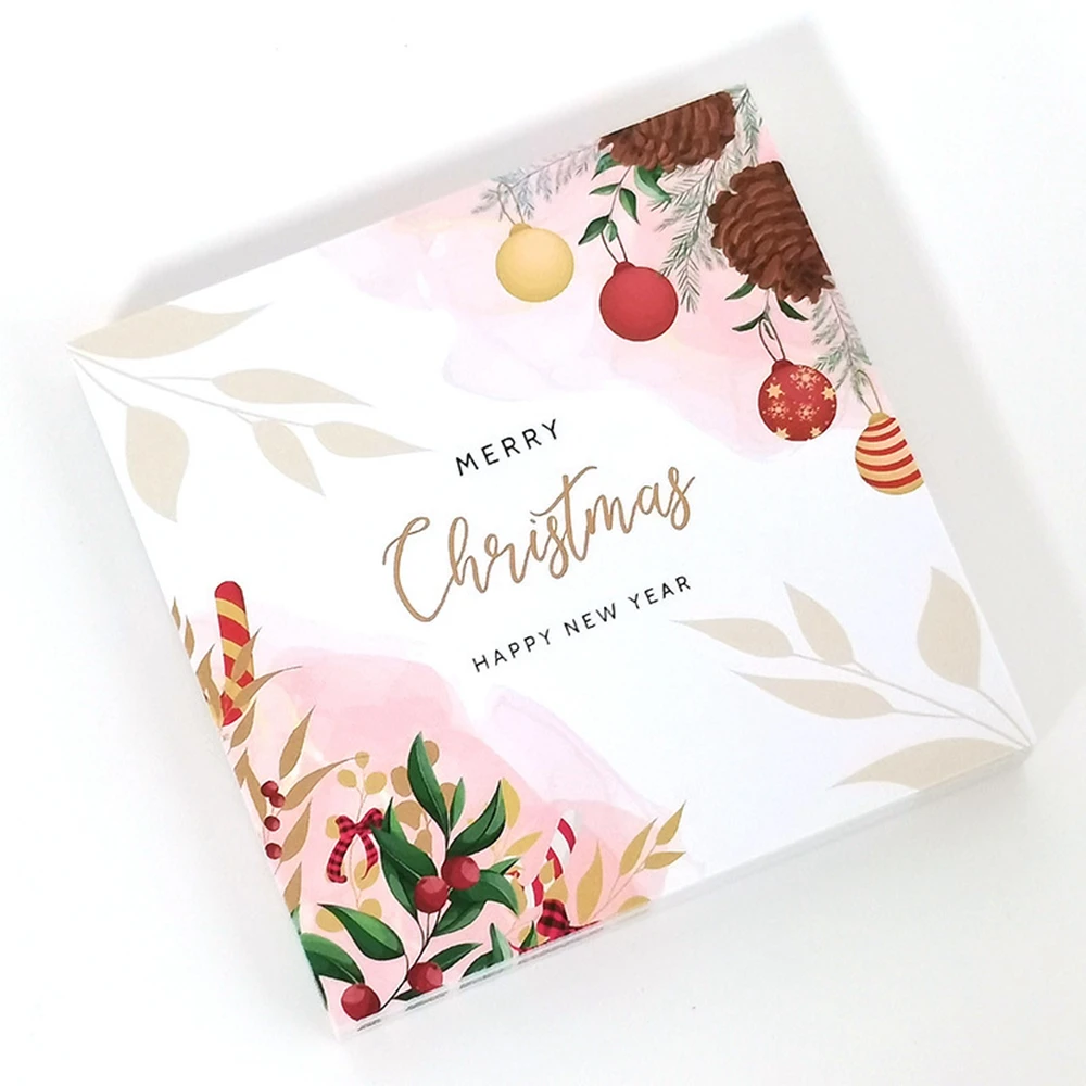 10PCS Greeting Cards For Christmas Thank You Label Tag Small Business Gift Box Decoration Card Holiday Packaging Supplies