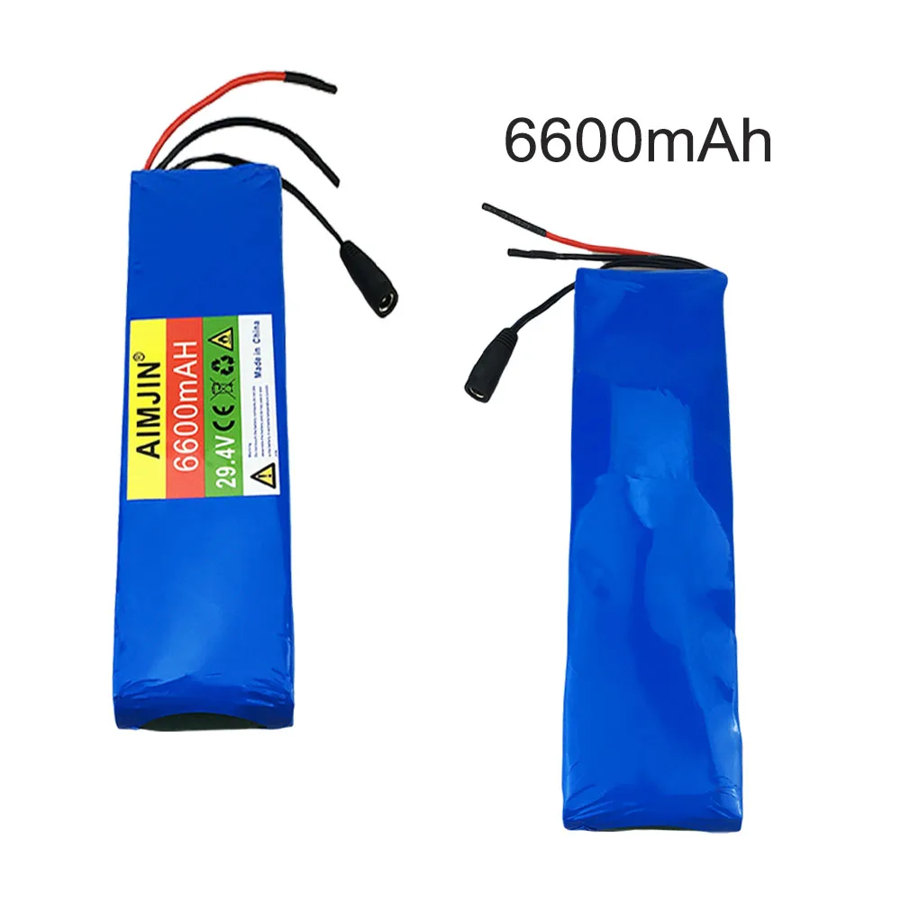 7S2P 18650 lithium battery pack, 29.4V 6600mAH high capacity, built-in intelligent BMS protection board, with charger