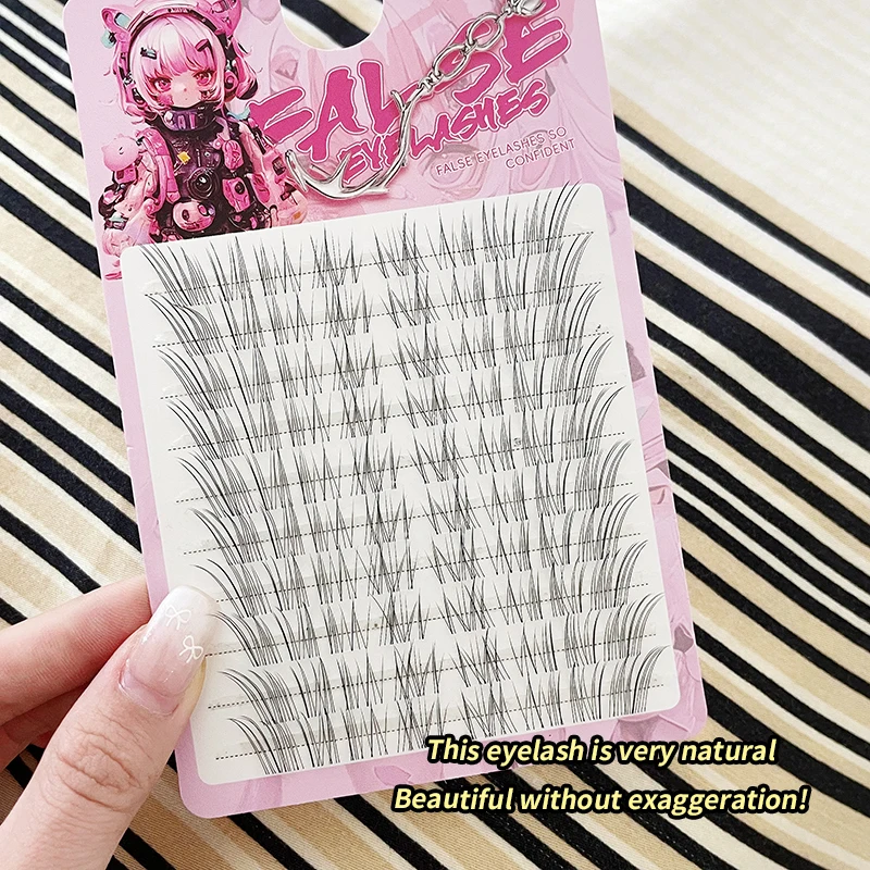 BQI 작은 사선 인조 속눈썹, 눈을 생기있게 커보이게 해주는 소녀스러운 매력, 한국 걸그룹 스타일, ea