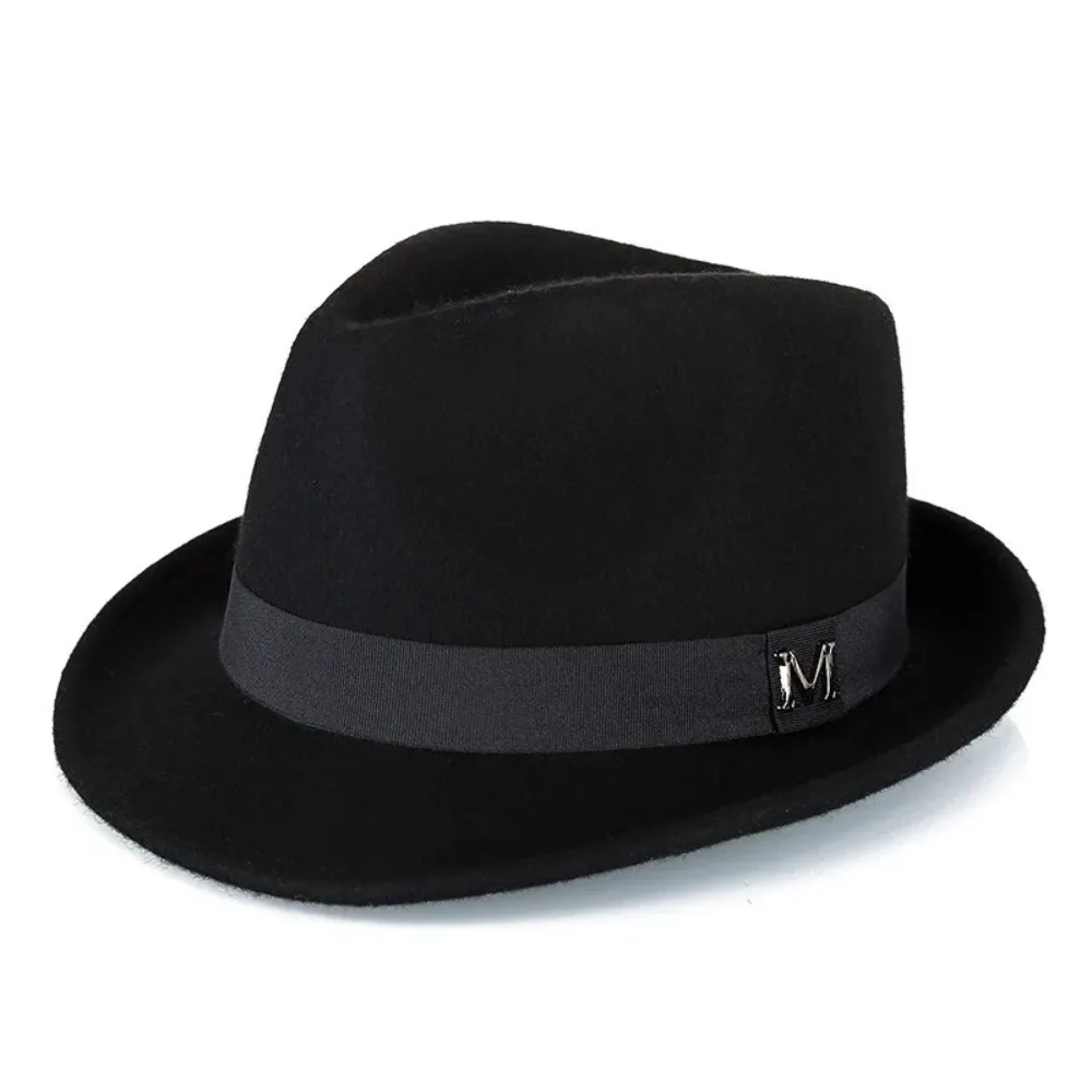 Wool Fedora Hat for Men, Unisex Trilby Panama Sun Felt Hat