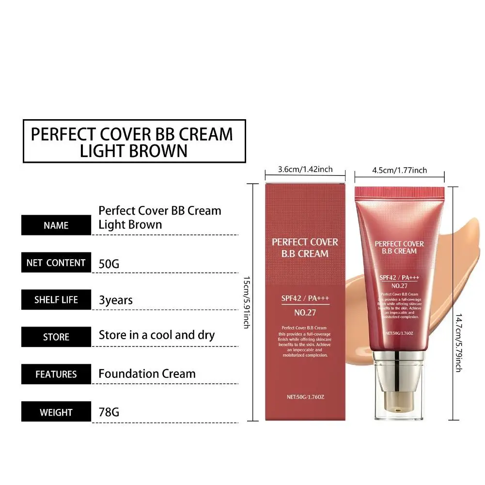 Korektor BB Cream Długotrwałe Nawilżenie Rozjaśnianie Skóry Redukcja Blizn Potrądzikowych Kontrola Wydzielania Sebum Wysoka Kryćczość Podkład Korektor