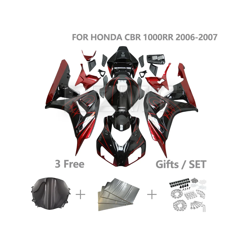 

Комплект обтекателей для HONDA CBR1000RR 2006 2007 CBR 1000RR, индивидуальный комплект обтекателей для мотоцикла, набор деталей для кузова из АБС-пластика H1007-122a