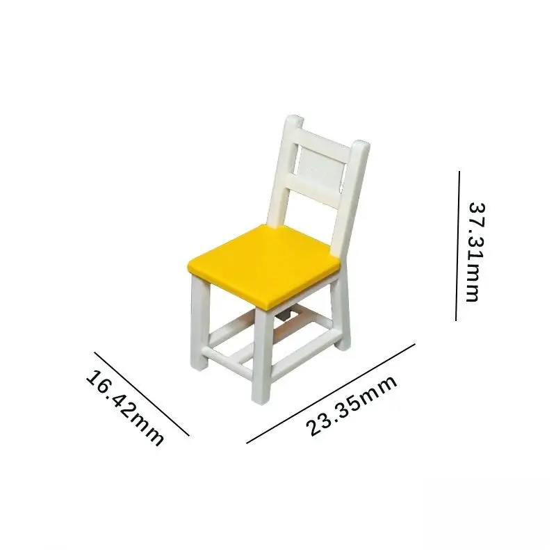 【M】1 Set Mini Retro American Chair Sofa Living Room Furniture Pretend Play Toy New 1:12 Dollhouse Simulation Sofa Model - view 6