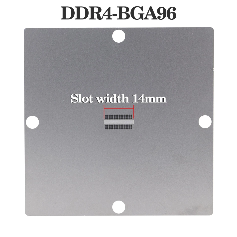 Plantilla de reparación de chips de memoria BGA, accesorio de cuentas de fugas, 12/14/21 piezas, temperatura de 90mm x 90mm, DDR2-3, DDR5, BGA96,