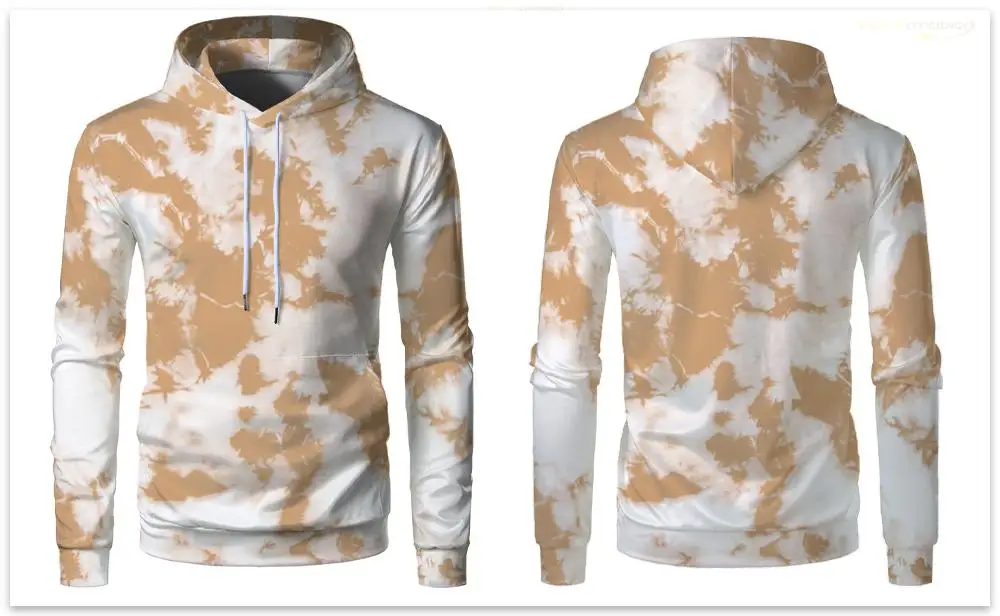 New Creative Fun 3D Printed Tie dye Pattern Hoodie Fun Street Casual Daily Top Men's Customized Pattern