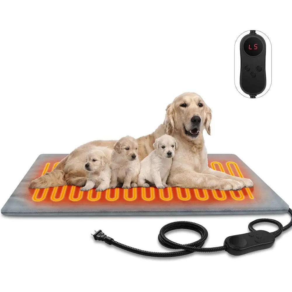

Extra-Large Waterproof Outdoor Heated Pet Pad for Dogs and Cats, 47.2x27.6in, Warm Bed Blanket for Winter