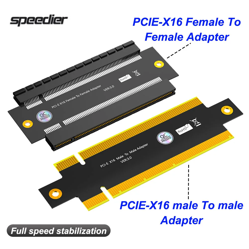 

PCI-E 3.0 16X Female To Female Adapter Card PCIE 3.0 Male To Male Expansion Card For Video Card Extension Cable
