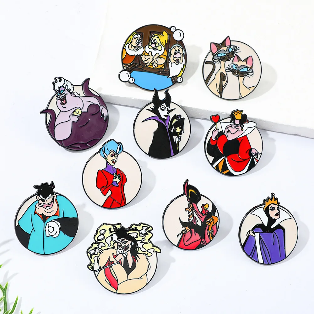 

Witch metal badge,Disney cartoon enamel pin,enamelled brooch clothing accessories,Anime Pins Holiday gifts