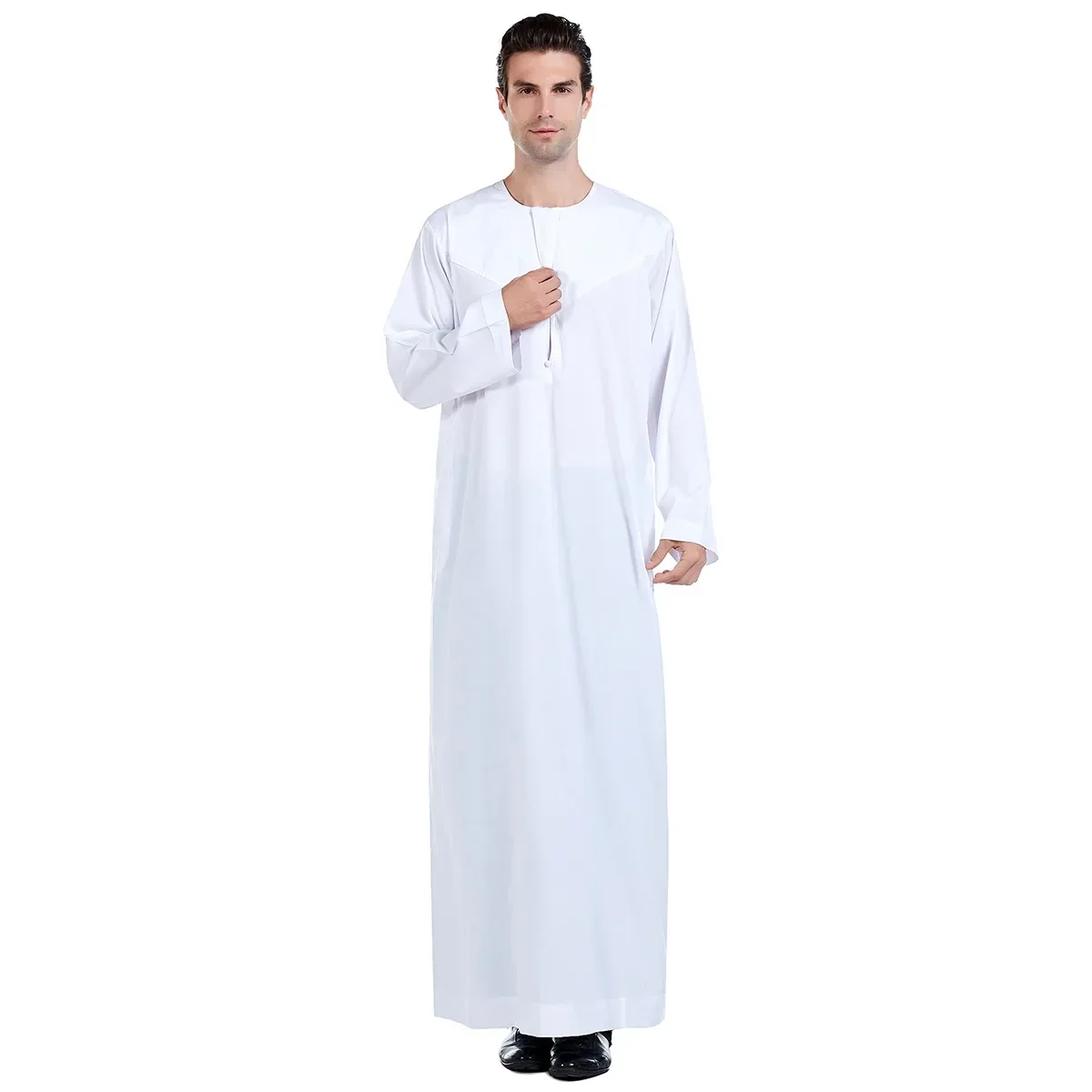 Abaya Roupas Masculinas Muçulmanas Premium Jubba Thobe, Robes Muçulmanos do Oriente Médio, Dubai, Emirados Árabes Unidos, Robes Muçulmanos Nacionais da Arábia Saudita