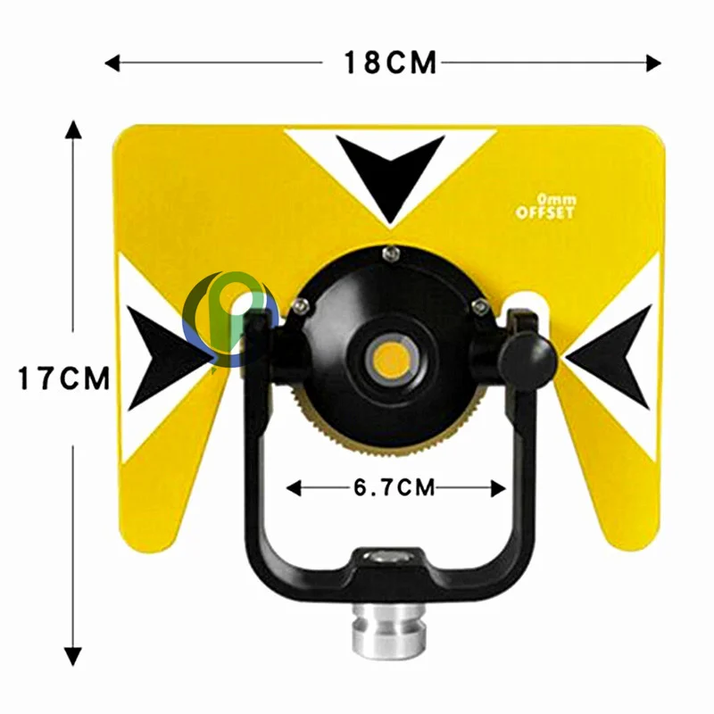 NEW Yellow Single Prism With Soft Bag Compatible Total Station Surveying