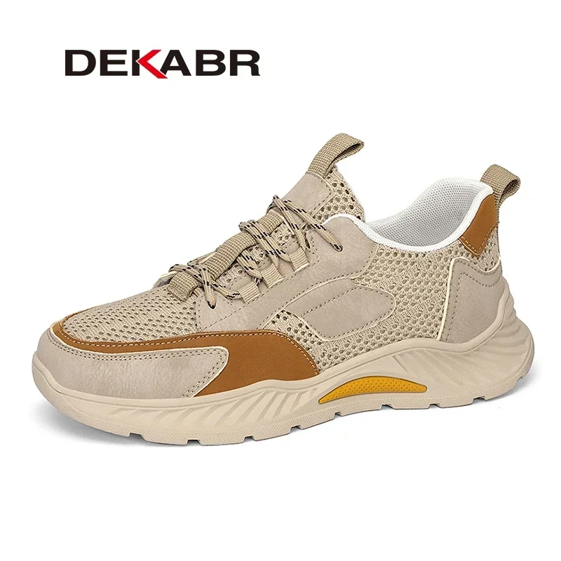 DEKABR Men Casual Shoes 2025 New Summer Breathable Mesh Soft Comfortable Non-Slip All Seasons Must-Have Shoes Men Big Size 38-46