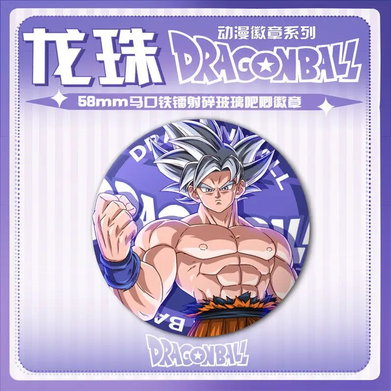 Dragon Ball Son Goku Anime Badge for Men Women Vegeta Peripheral Backpack Pendant Children Cute Chest Decoration Badge Cool Gift