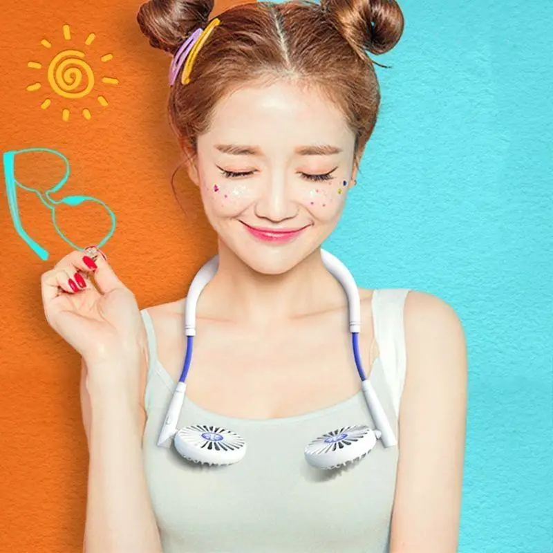 Herramientas enfriamiento 19QE 3 velocidades Mini Fan colgante Ventilador deporte banda para