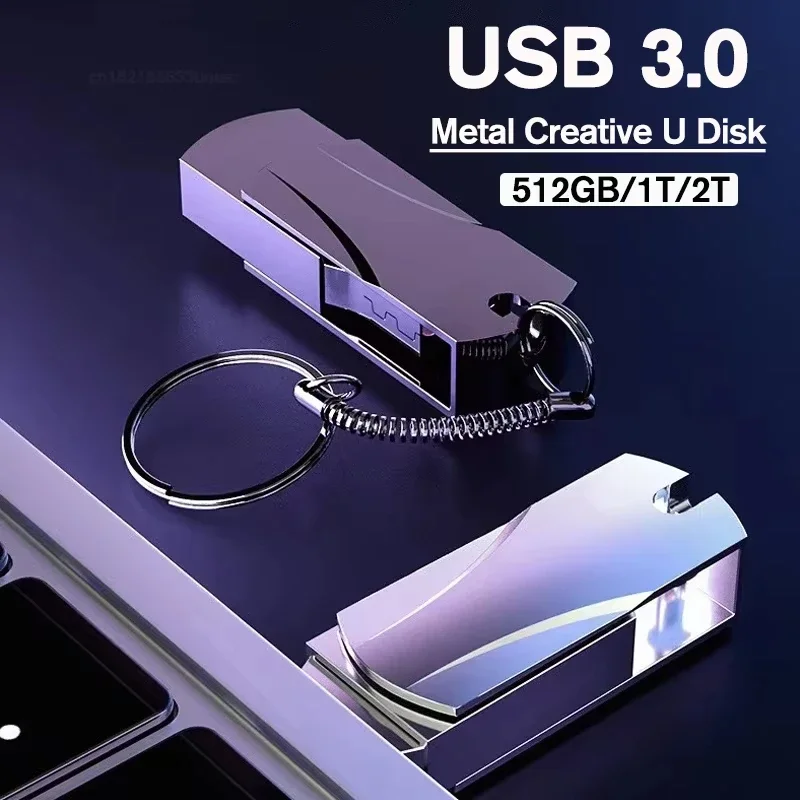 Mini 2TB Flash Drive USB3.0 High Speed Waterproof Metal Pendrive 512GB 1TB Large Capacity Memory Stick For Laptop Phone PC Car