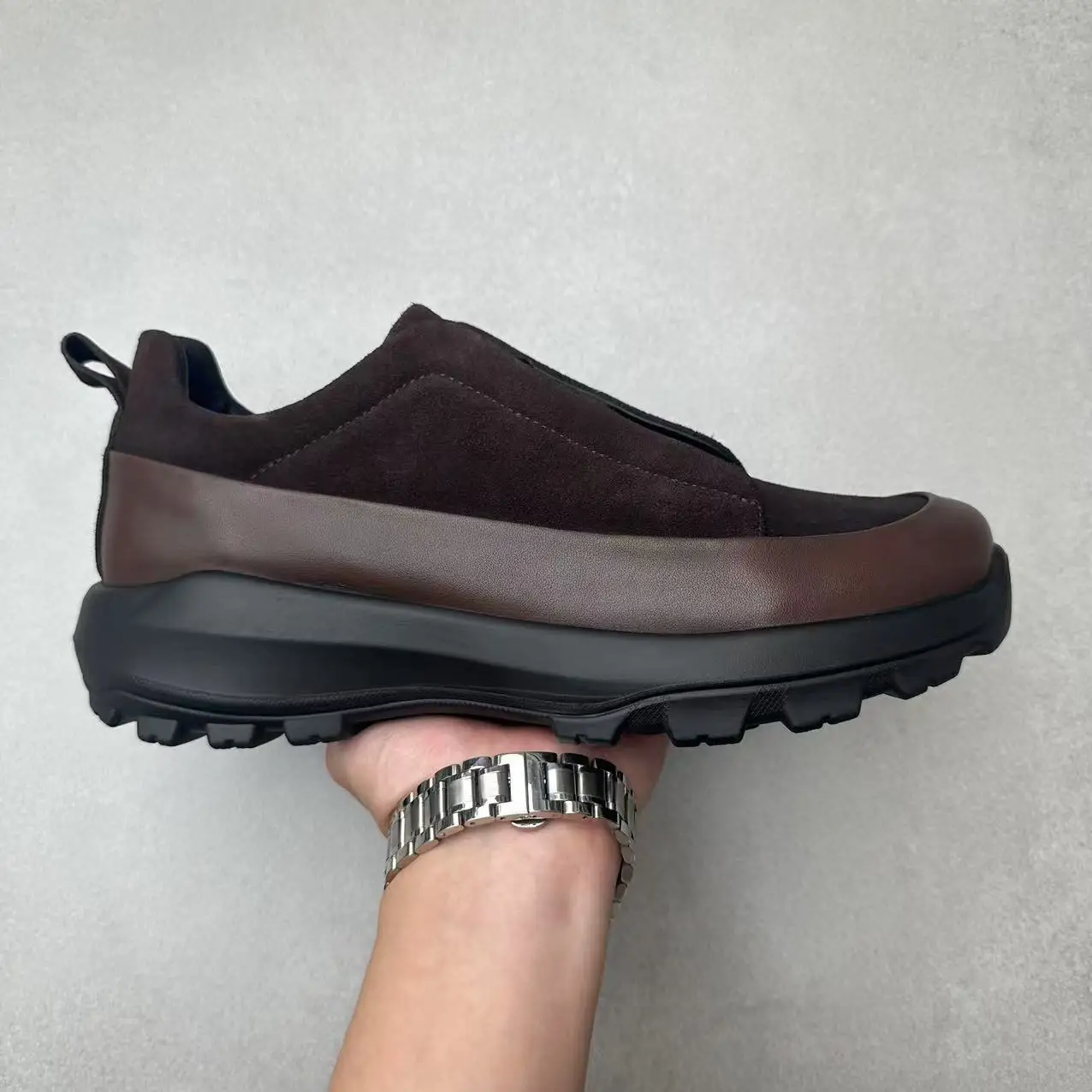 Thick-Heeled Casual Men's Shoes Easy-To-Wear Fashionable All-Match Sport Sneakers Ultra-Soft Lightweight Low-Top