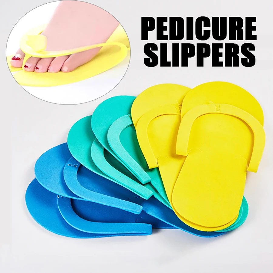 48Pairs Disposable Pedicure Slippper Foam Foot Flip Flop For Salon Spa Hotel