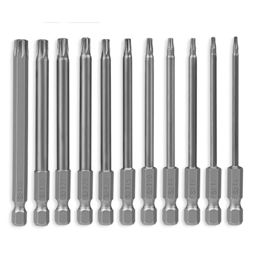 11pcs 12pcs Security Bit Set Tamper Proof Screwdriver Drill Bit Screw Driver Bits Torx Flat Head 1/4\