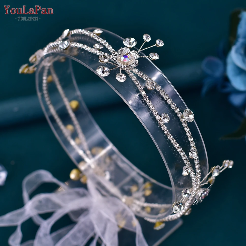 Topqueen Bruid Handgemaakte Hoofdband Bruiloft Haar Ornament Legering Bruids Haarband Vrouwen Hoofddeksels Accessoires Feest Cadeau Hp548