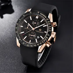 2023 PAGRNE DESIGN Men Quartz Watches 45MM Top Waterproof Luxury Business Sapphire Stainless Steel Relogio Masculino 5140