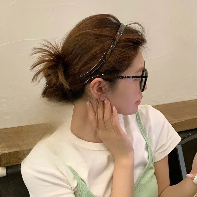 New Leopard Pattern Retro Hairband U-shaped Niche Design Headbands Classic Simple Korean StyleHeadband for Woman Girls - Image 3