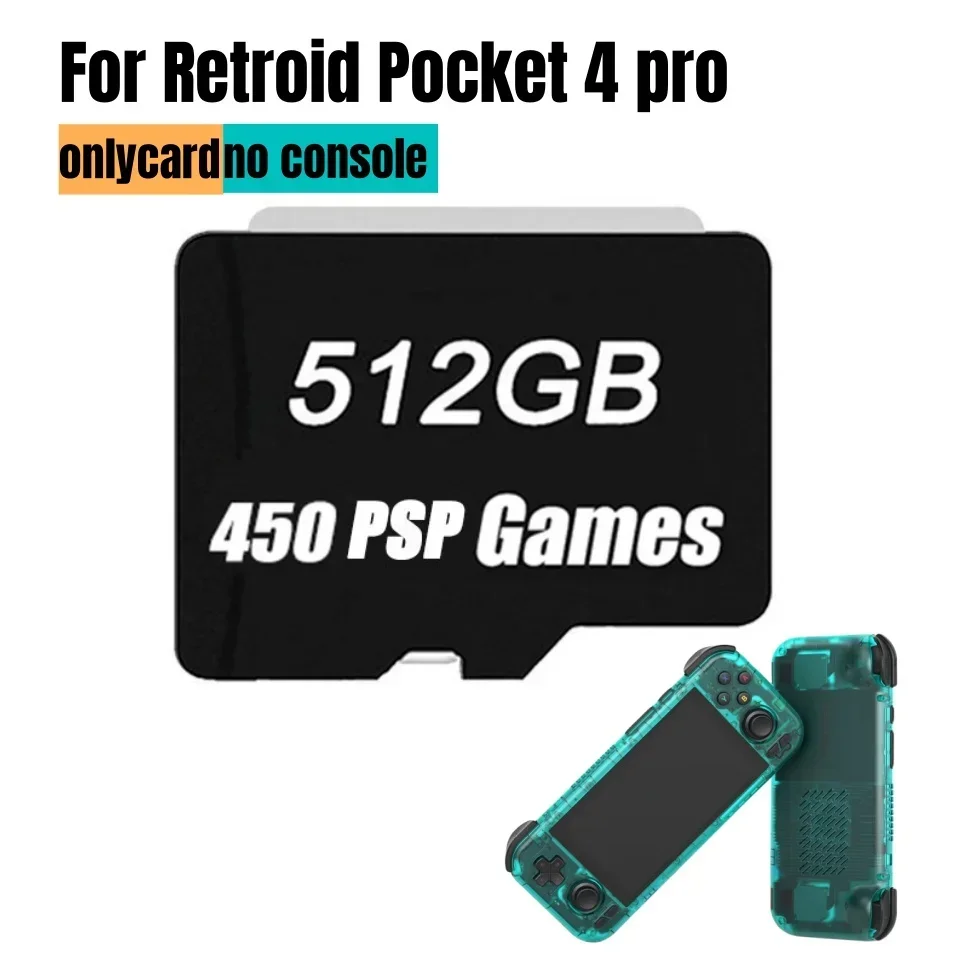 Retroid Pocket 4 Pro TF Card Memory Card PS2 PSP 3DS Rp4+ Popular Classic Retro Game Android Portable Handheld Game  Sd Card