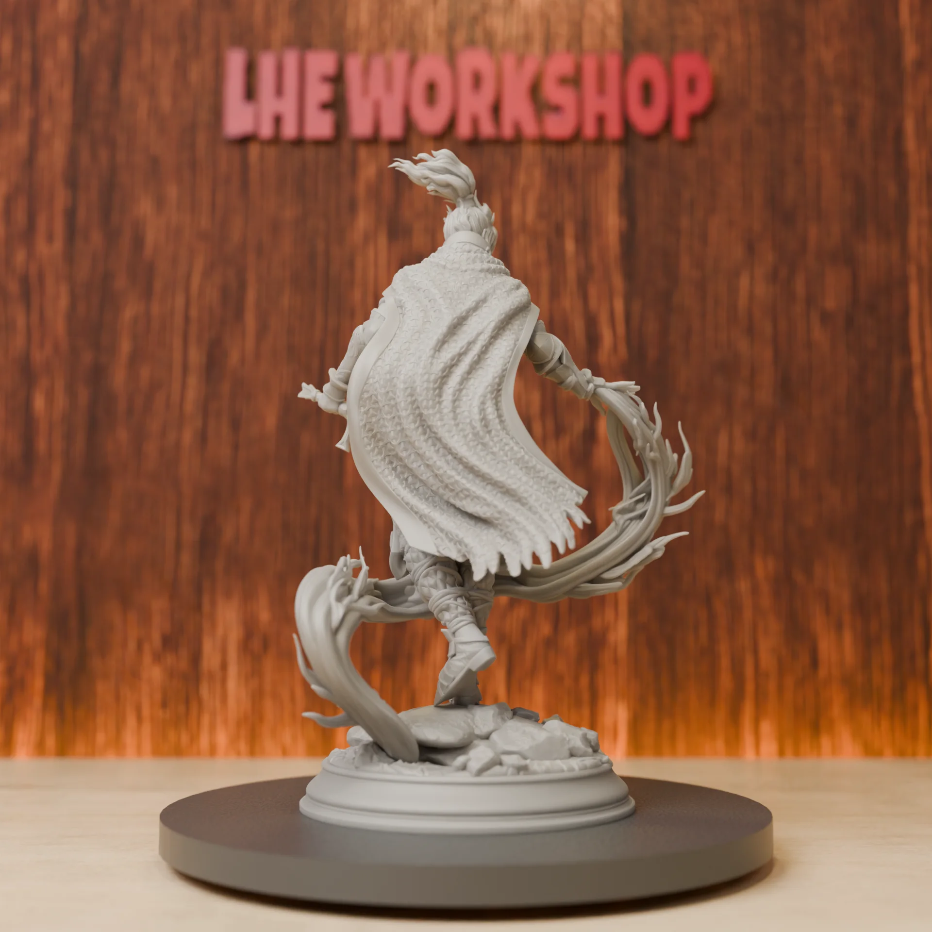 Human Female Eldritch Knight Miniatures | 28mm-75mm | Resin 3D Printed DND Pathfinder Mini | Unpainted Grey