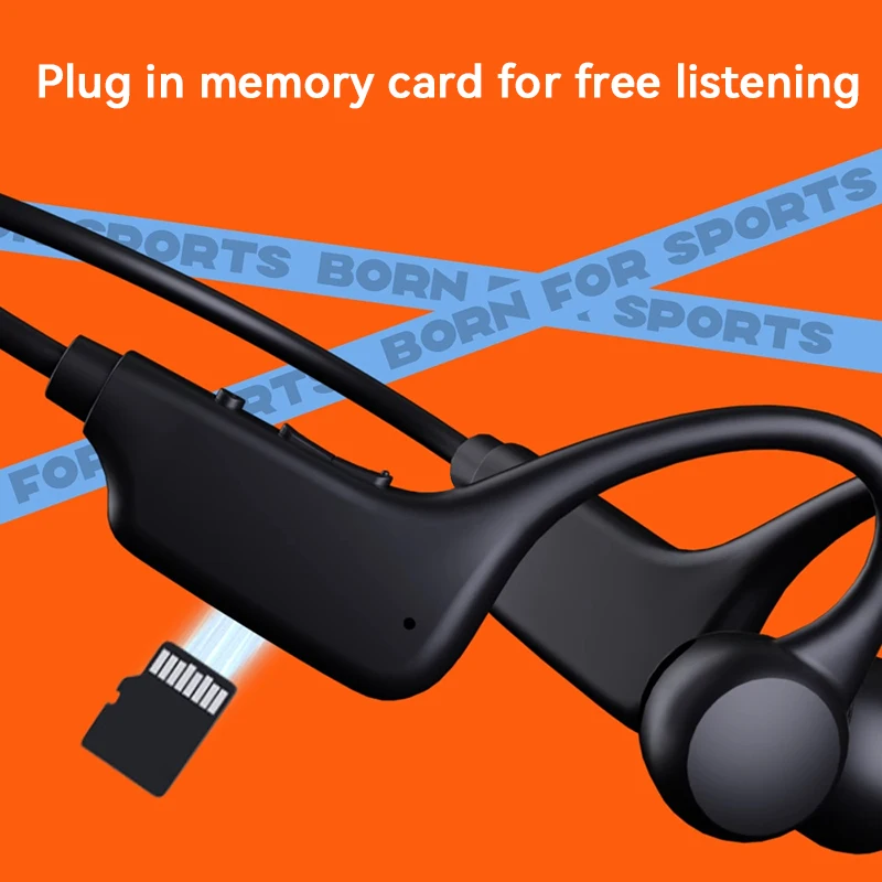 Słuchawki przewodzące dźwięk przez kości, wodoodporne IPX8, MP3 32GB, Bluetooth 5.4, słuchawki sportowe z mikrofonem do pływania, biegania, fitnessu 2026 — zdjęcie produktu 6