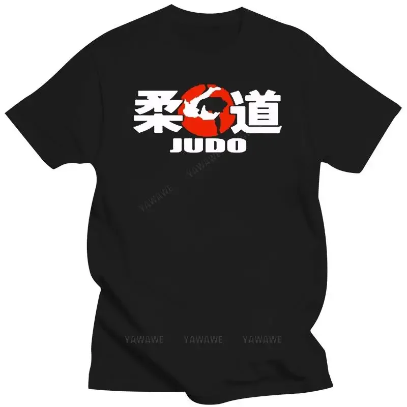 Nieuwe Zomer katoenen T-shirt Nieuwe Judo Grapling Logo Japan Martial Art Mannen & # 39s zwart mode T-shirt maat S tot 3XL cool T-shirt
