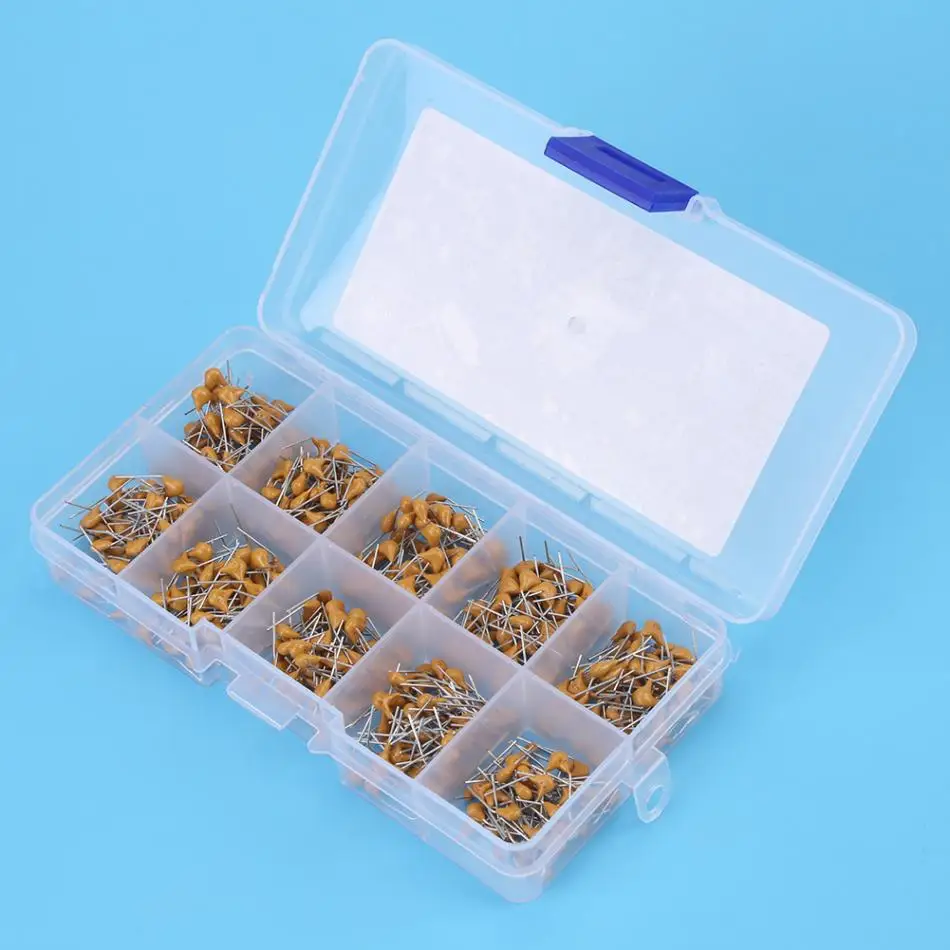 500Pcs 10 Values 10PF-680PF Monolithic Capacitor Assorted Kit-ABHG
