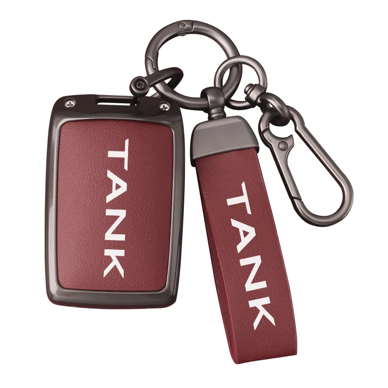 Premium Zinc Alloy Key Cover Case for TANK 300/500/400/500 Hi4-T/400 Hi4-T - Protective Key Fob Shell Keybag Keychain