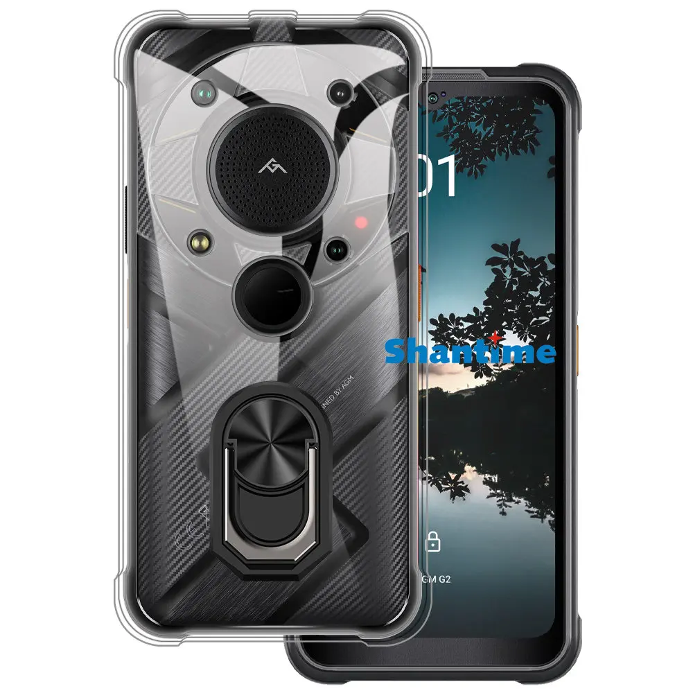 Luxury Shockproof Ring Holder For AGM G2 Case Soft Silicone TPU Protective Holder Cover For AGM G2 Pro AGM G2 Guardian