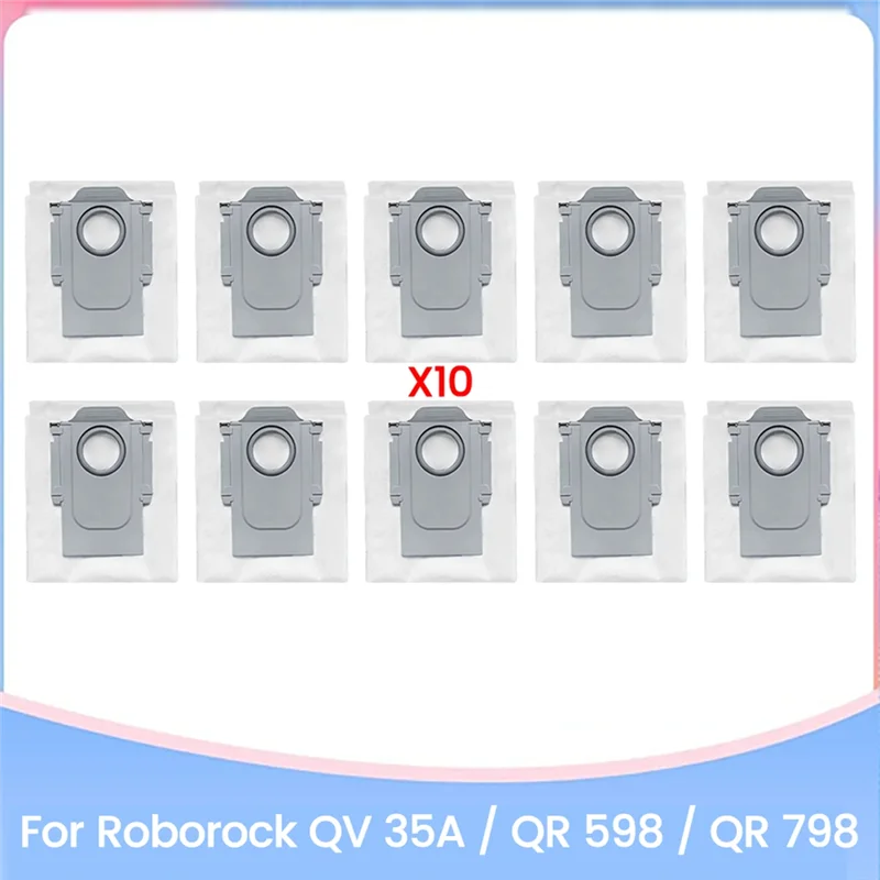 ملحق كيس الغبار المكنسة الكهربائية المتوافق مع EAS لقطع غيار المكنسة الروبوتية Roborock QV 35A، QR 598، QR 798