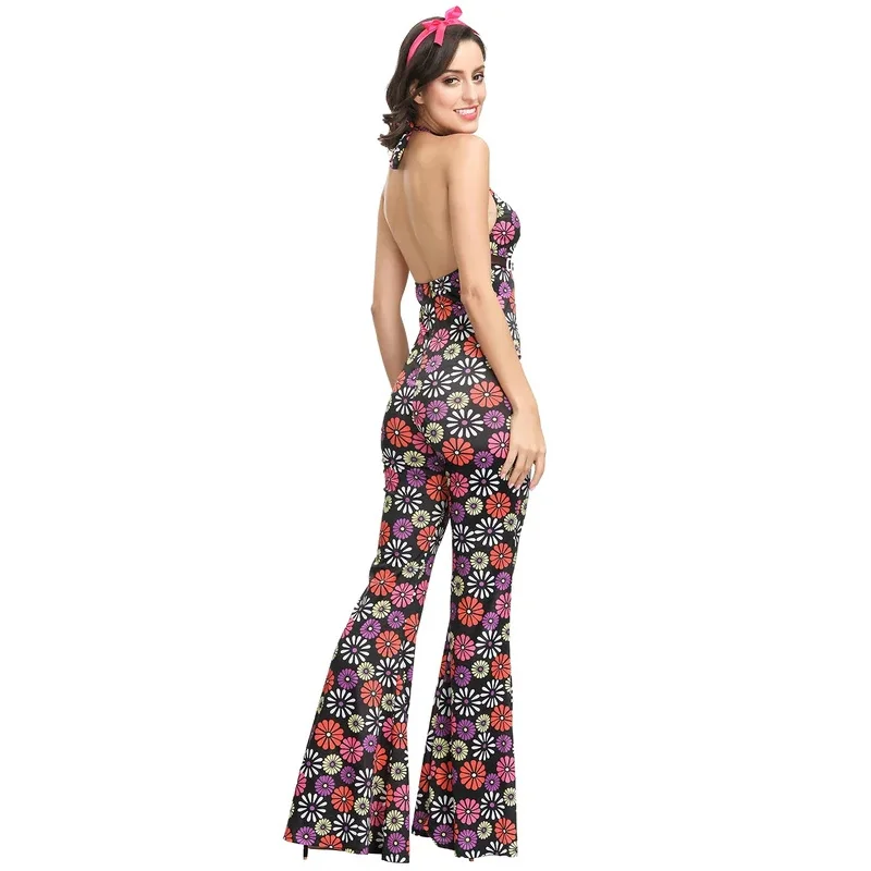 

✠2026✠ Couples Vintage 70s Hippie Costumes Suit Women Men 80s Rock Disco Stage Performance Jumpsuit Cosplay Outfit Carnival Hal✠