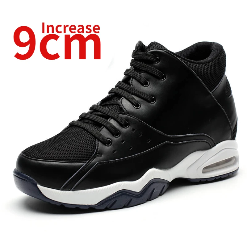 

Invisible Height Increasing Shoes for Men Increased 9cm Genuine Leather Mesh Breathable Comfortable Casual Sports Elevated Shoes